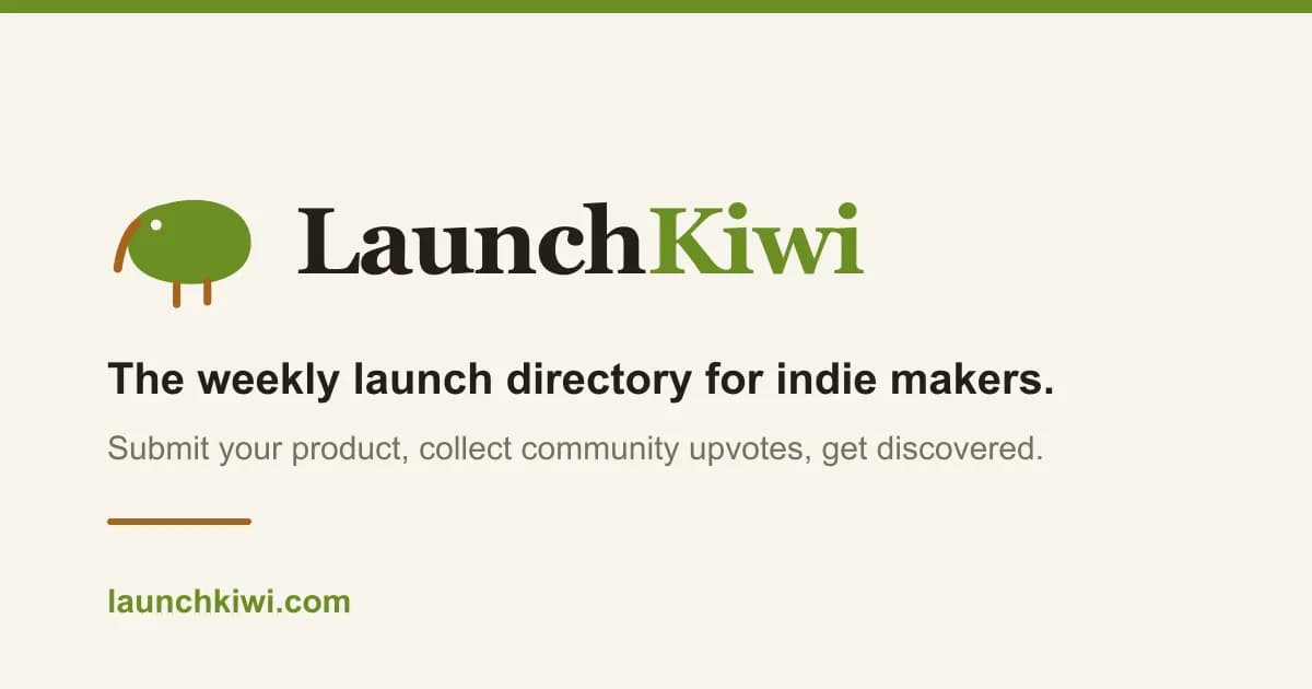 Social preview (og:image) of launchkiwi.com