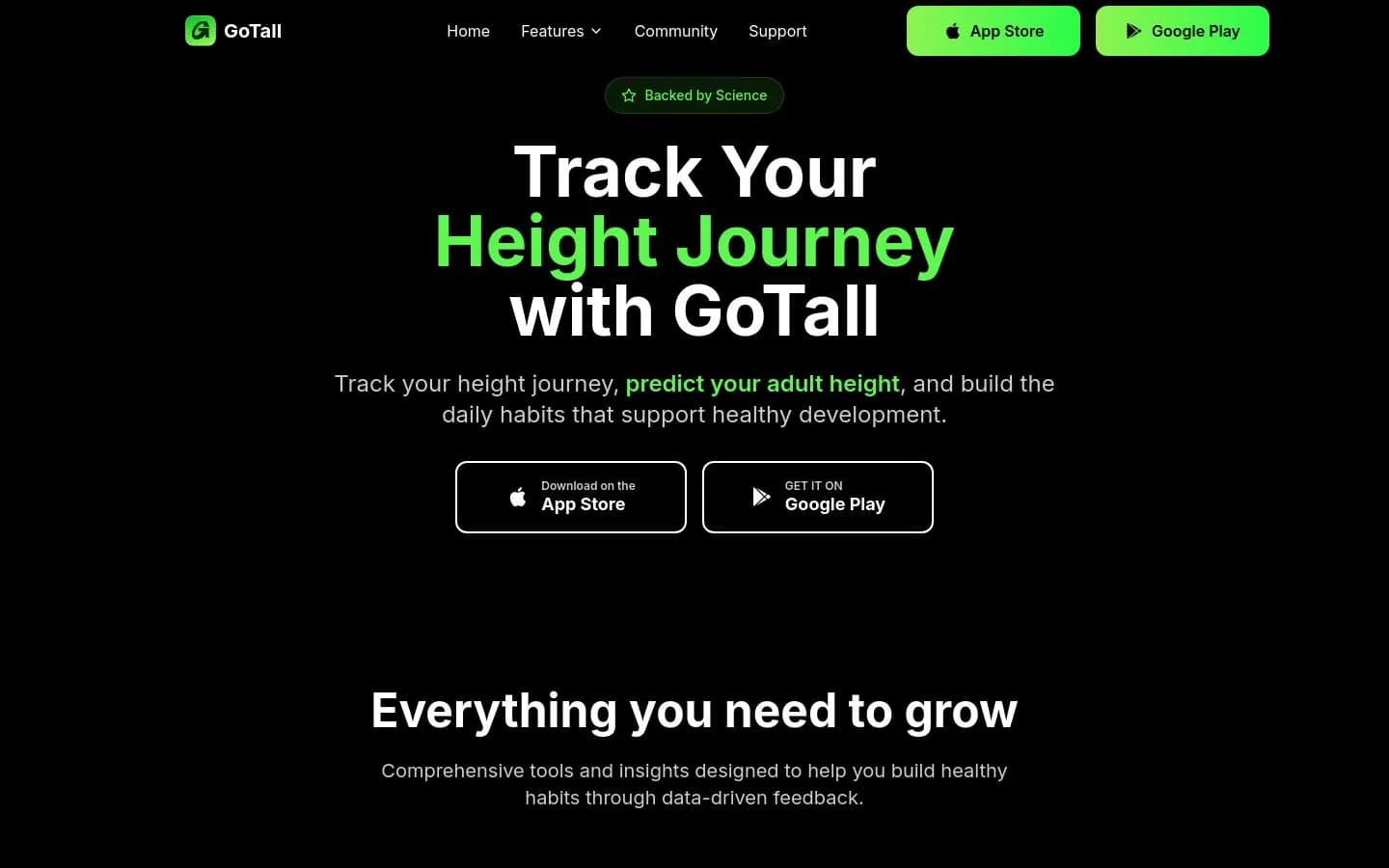 Landing page screenshot of gotall.app