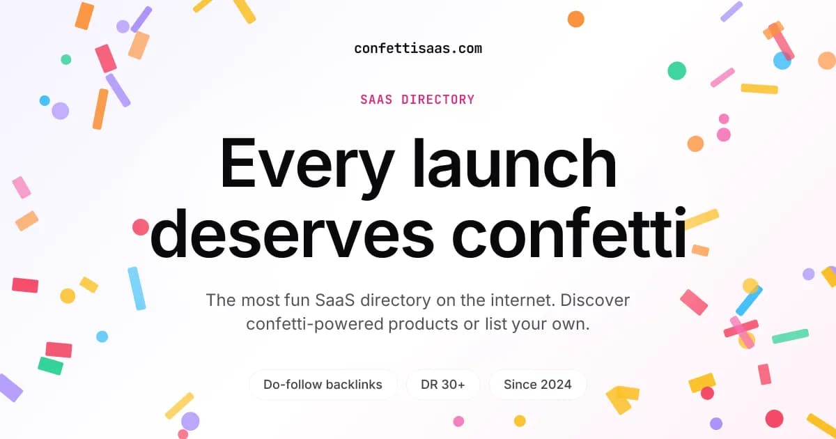 Social preview (og:image) of confettisaas.com