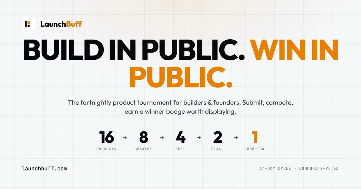Social preview (og:image) of launchbuff.com